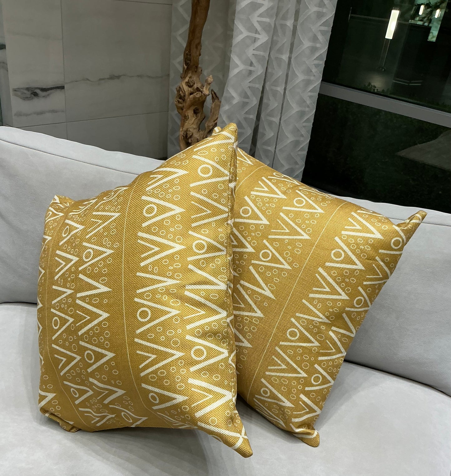 Mustard Yellow Throw Pillow