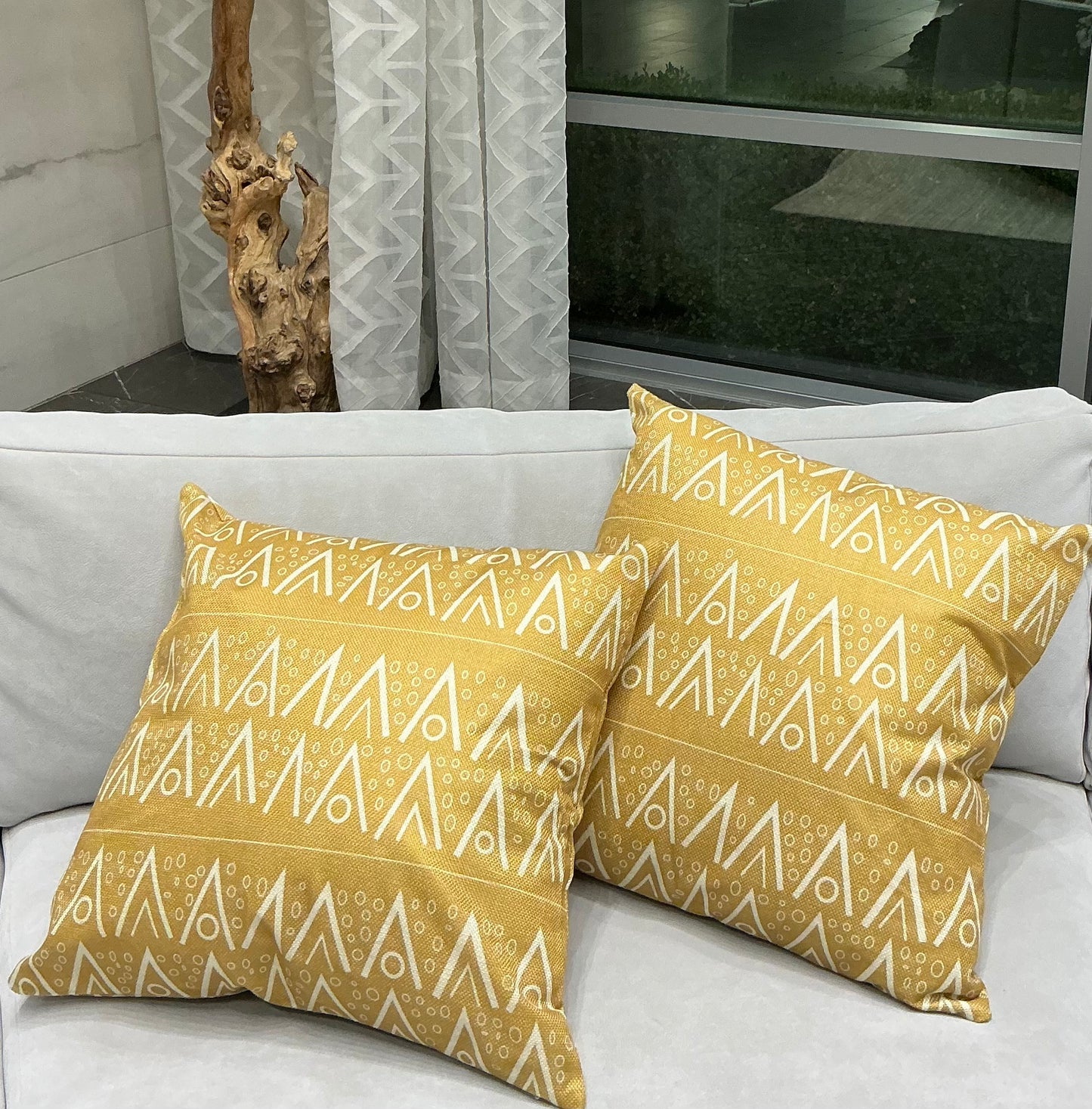 Mustard Yellow Throw Pillow