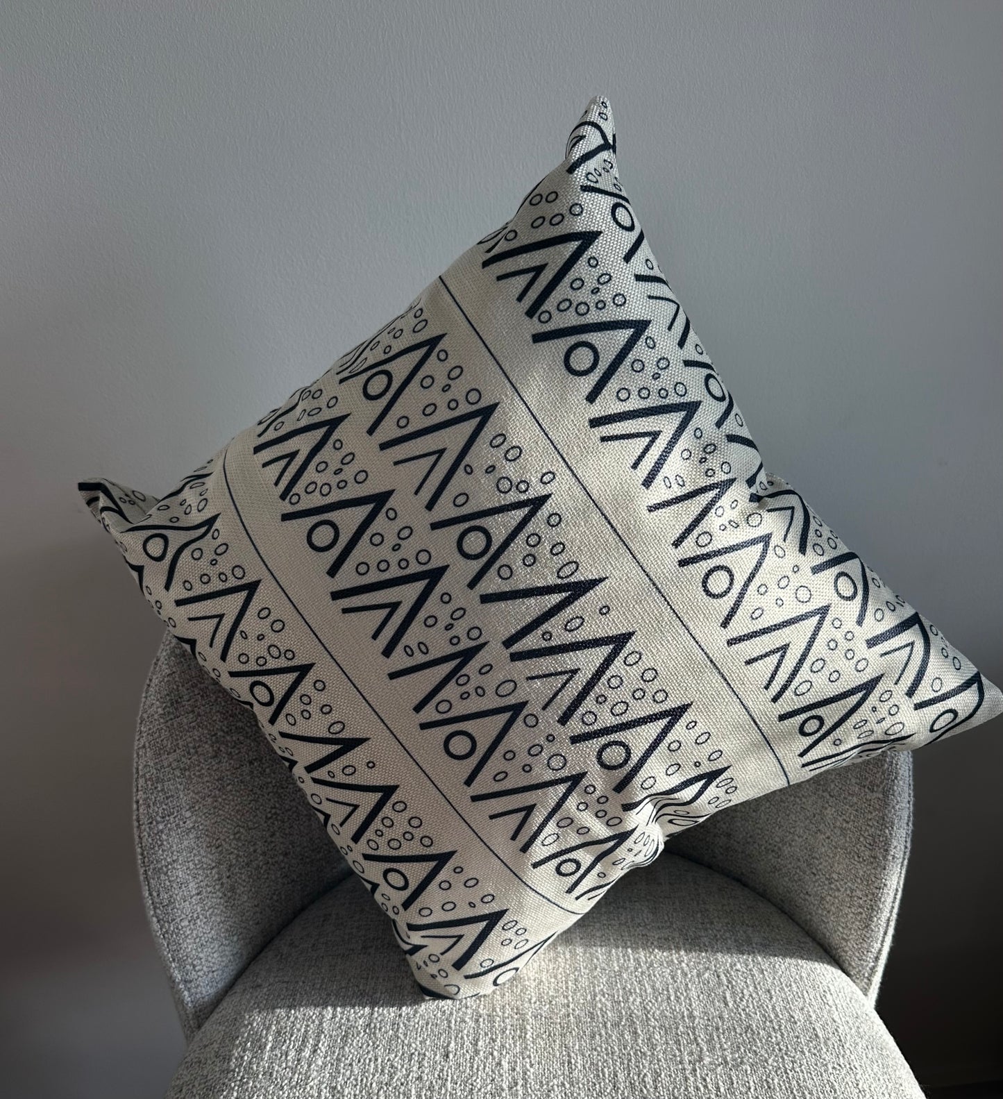 White & Black Throw Pillow