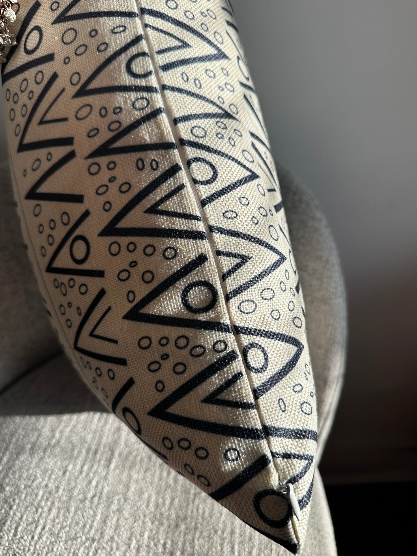 White & Black Throw Pillow