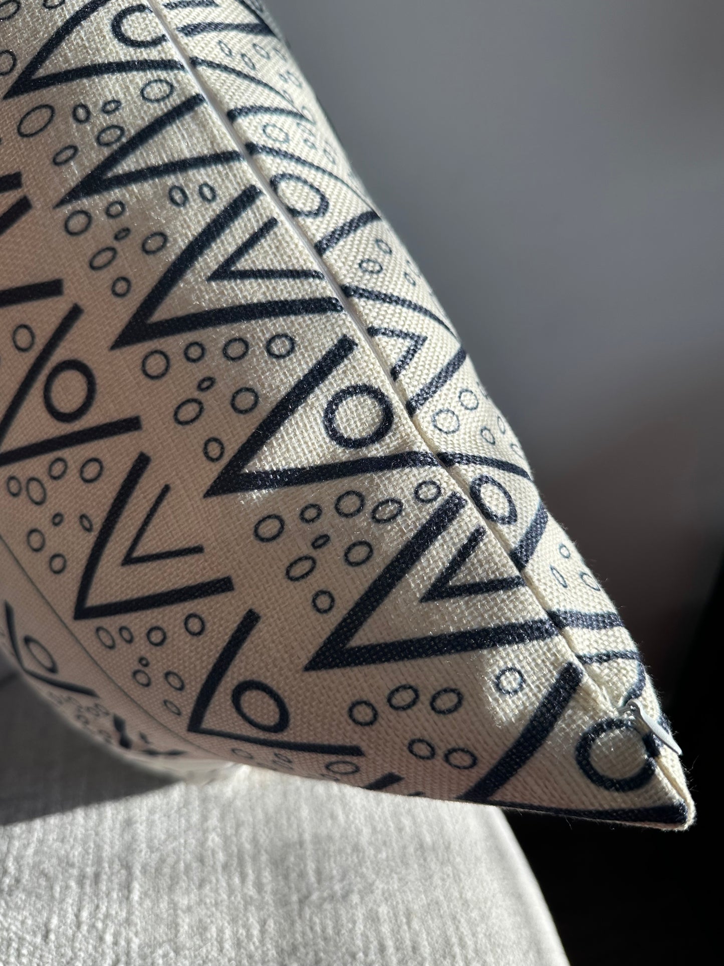 White & Black Throw Pillow