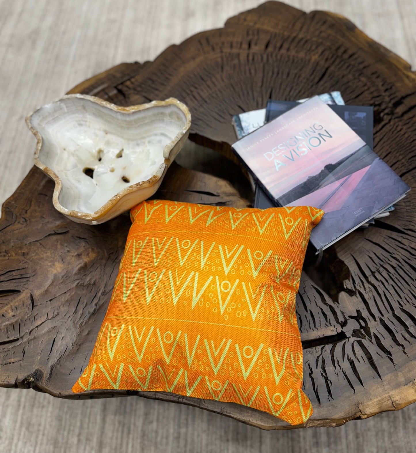 Orange & Yellow Throw Pillow