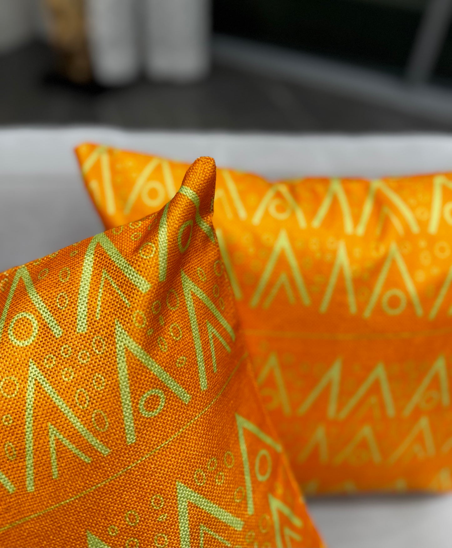 Orange & Yellow Throw Pillow