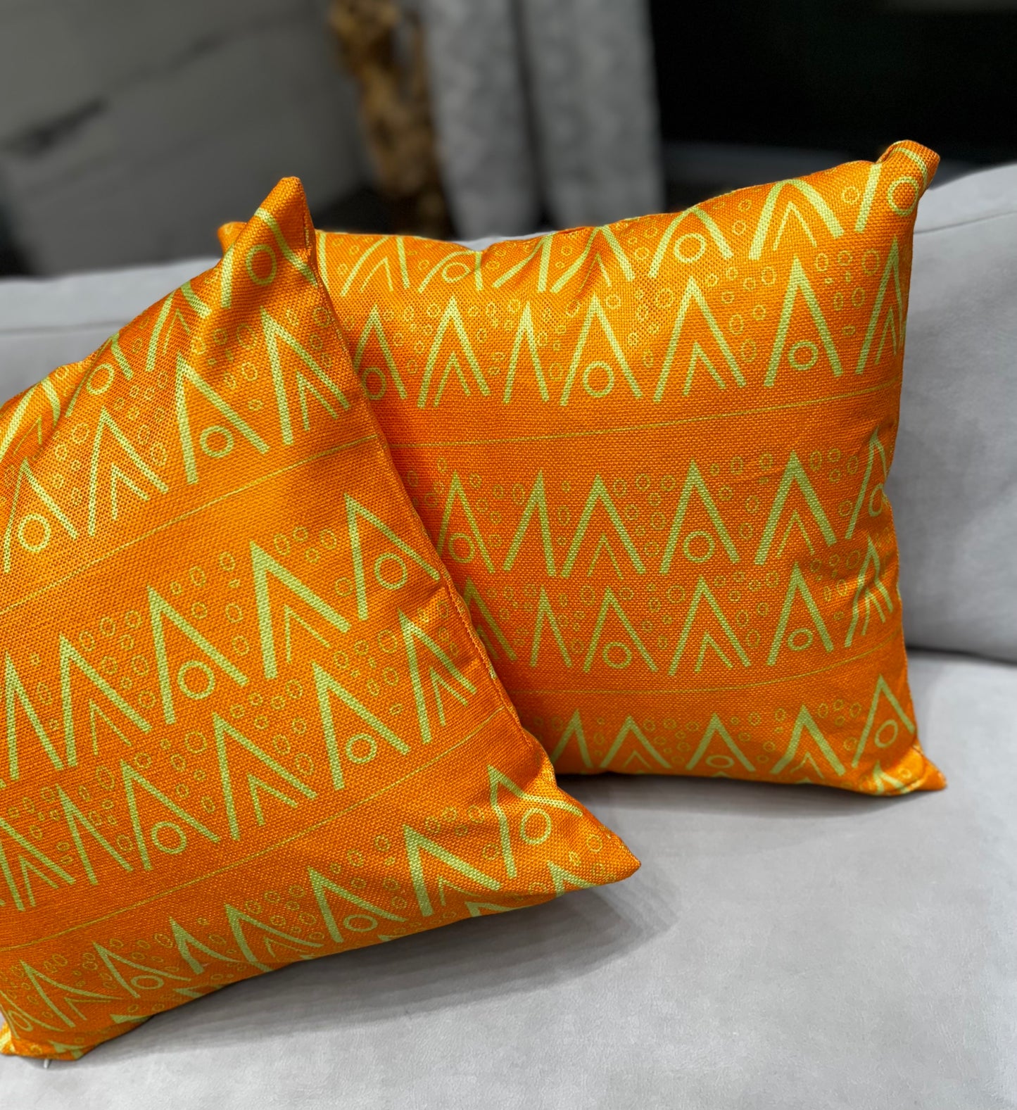 Orange & Yellow Throw Pillow