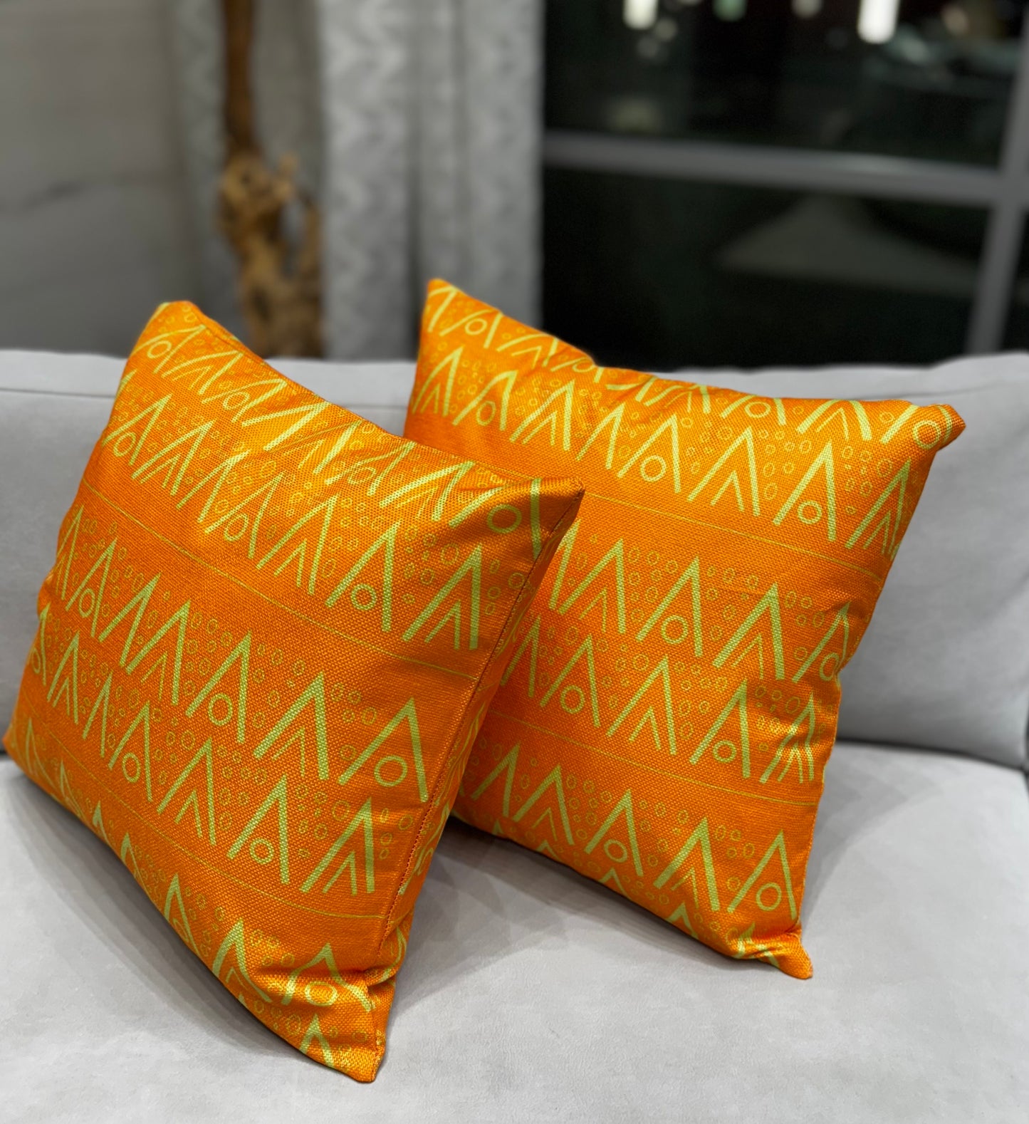 Orange & Yellow Throw Pillow
