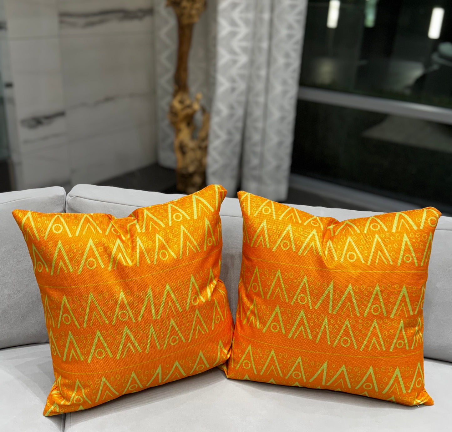 Orange & Yellow Throw Pillow