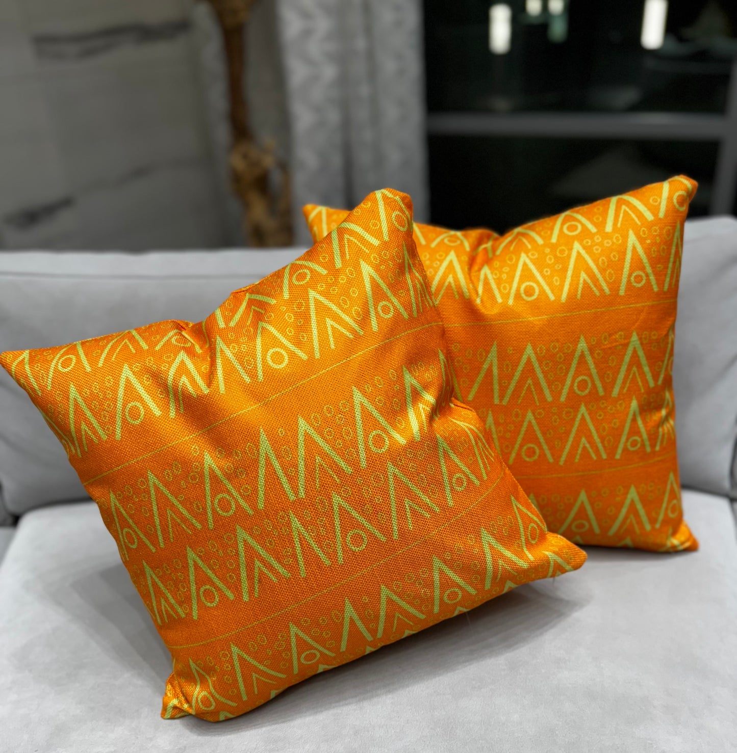 Orange & Yellow Throw Pillow