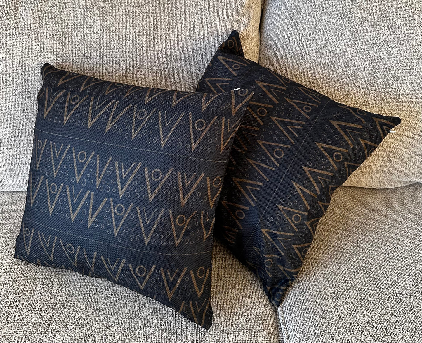 Black & Brown Throw Pillow