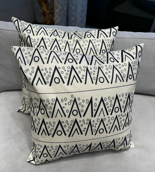 White & Black Throw Pillow